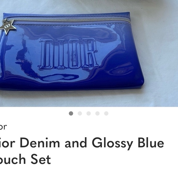 Dior Glossy Blue Cosmetic Pouch - Picture 2 of 2